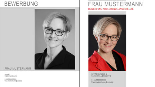 Bewerbungsbilder professionell Deckblatt